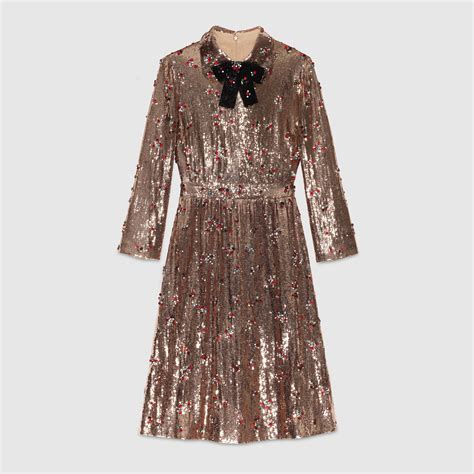 gucci sequin bow dress